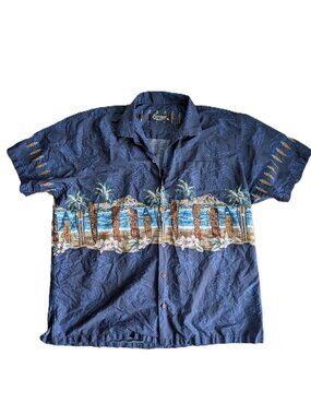 2/$20 Favant Hawaiian Tiki Shirt | Size 3XL